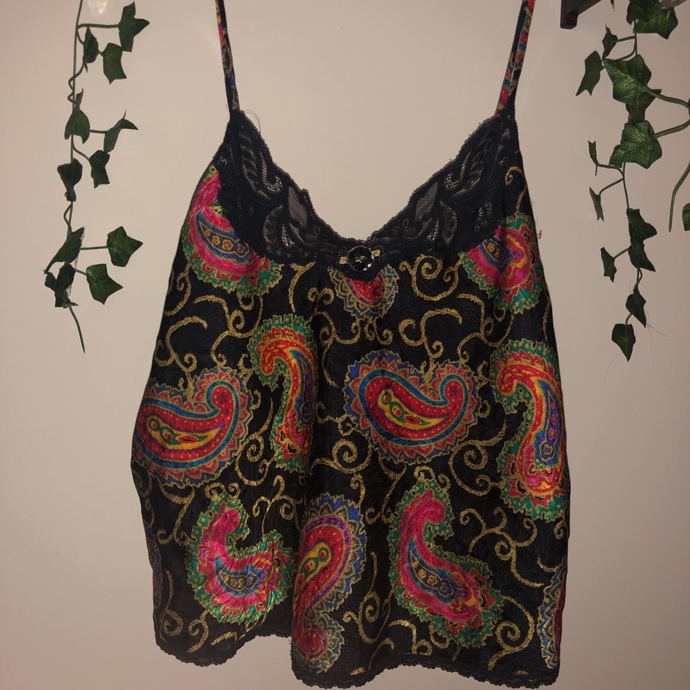 Vintage paisley crop top